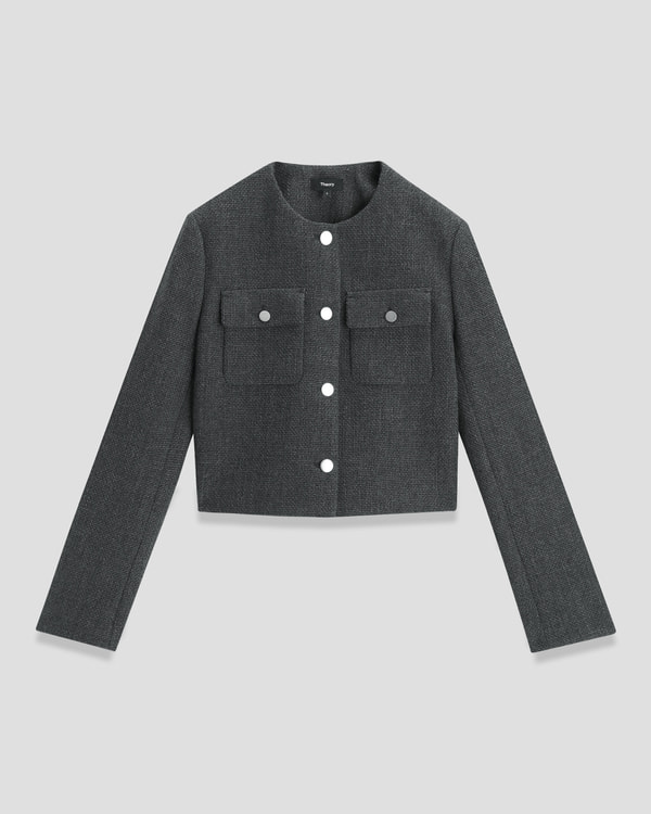 【Theory】Plush Tweed PKT Cardgn JKT 【Theory】Plush Tweed PKT Cardgn JKT