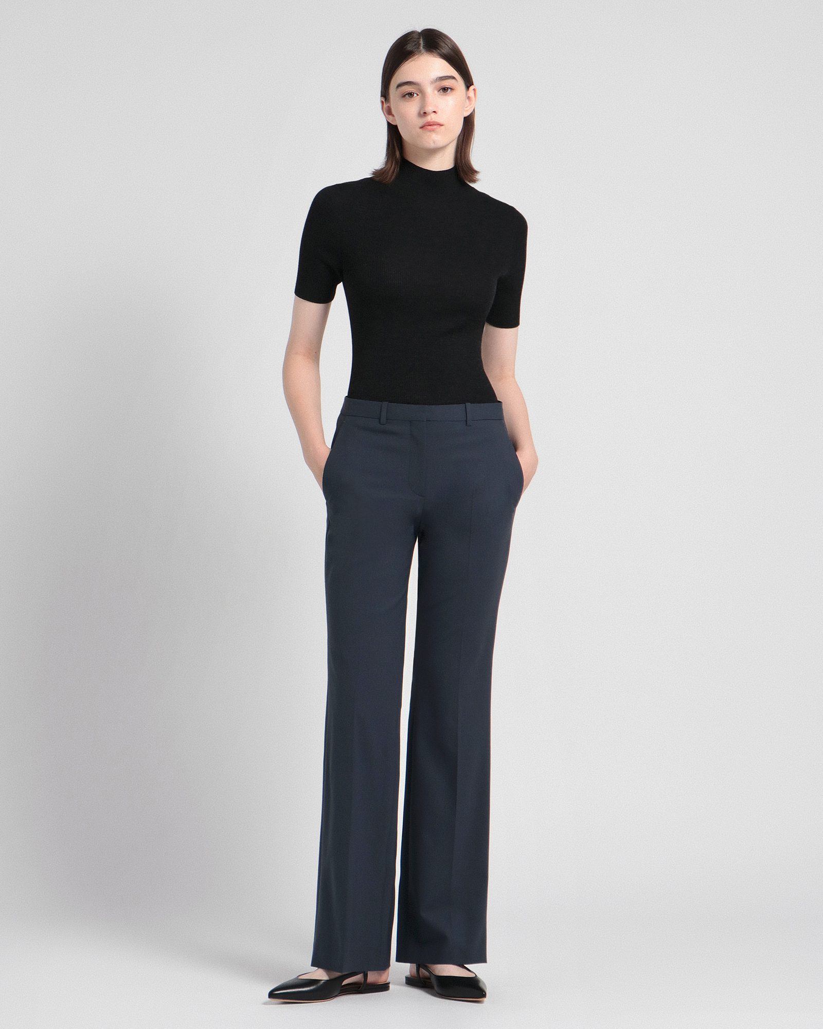 Theory - Theory 定番 TRACEABLE WOOL ノーカラージャケット