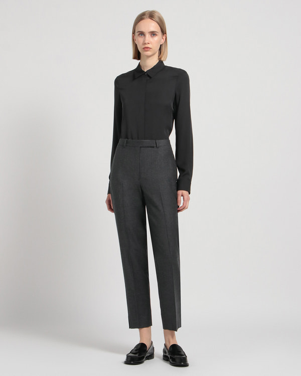 一部限定カラー Sleek Flannel HW Taper Pant W J | WOMEN