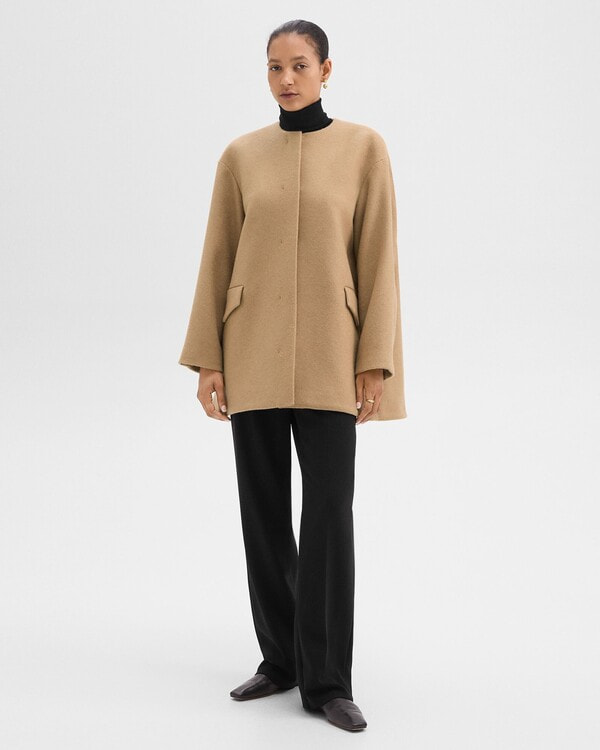 【Theory】Wool Melton M P Cape BK Coat 【Theory】Wool Melton M P Cape BK Coat