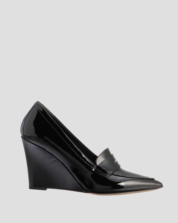 【Theory】Soft Patent Wedge Loafer 【Theory】Soft Patent Wedge Loafer