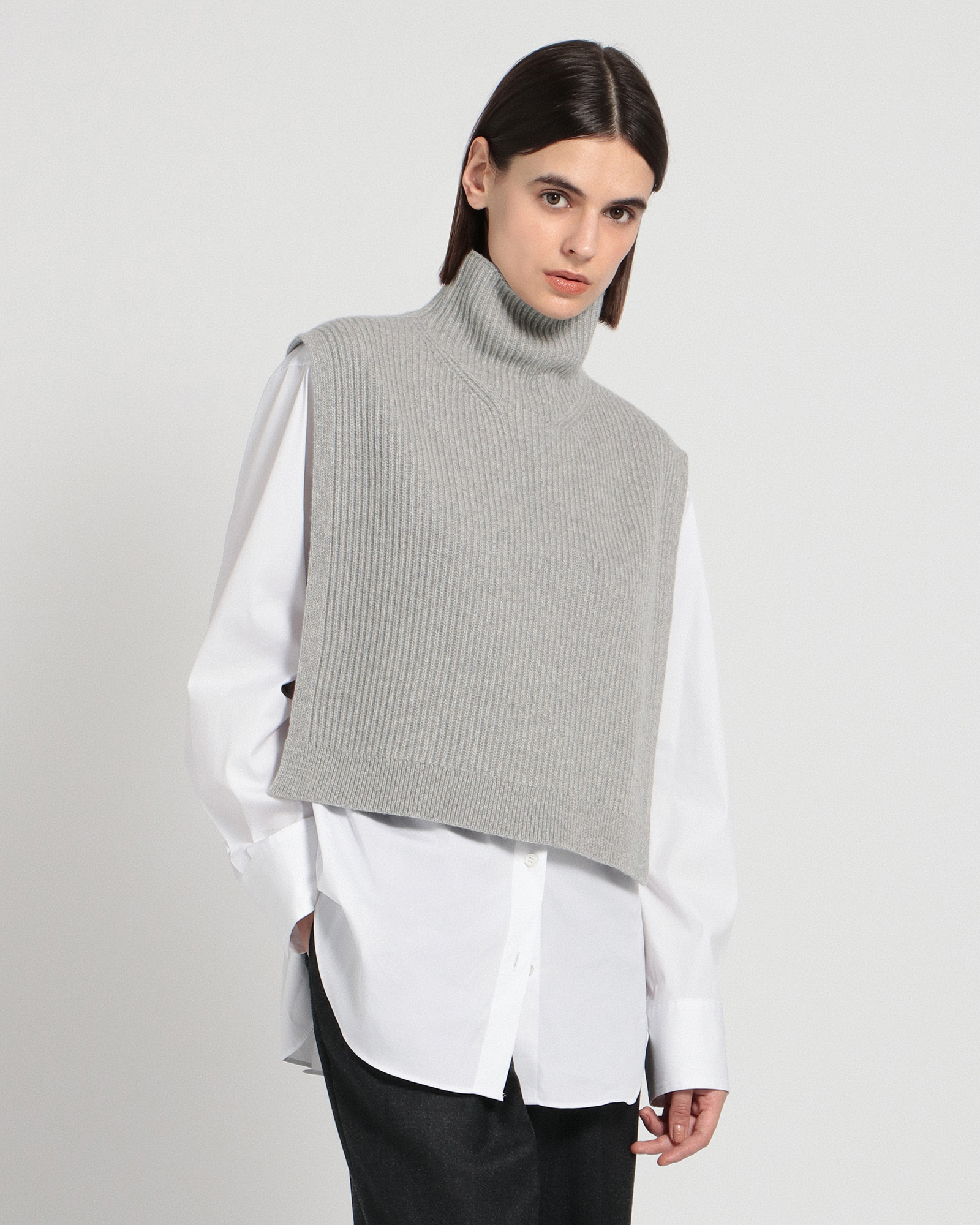 Felted Wool Cash High Neck Dickie | WOMEN（レディース）｜Theory 