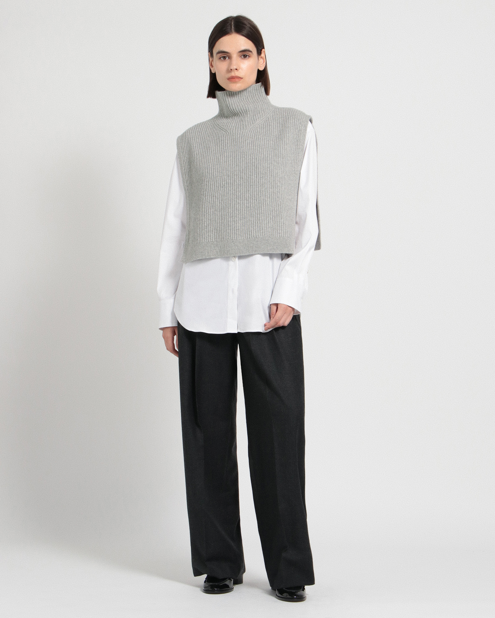 Felted Wool Cash High Neck Dickie | WOMEN（レディース）｜Theory 