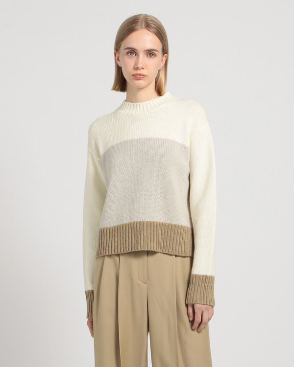 【Theory】Felted Wool Cash Color Block PO F 【Theory】Felted Wool Cash Color Block PO F