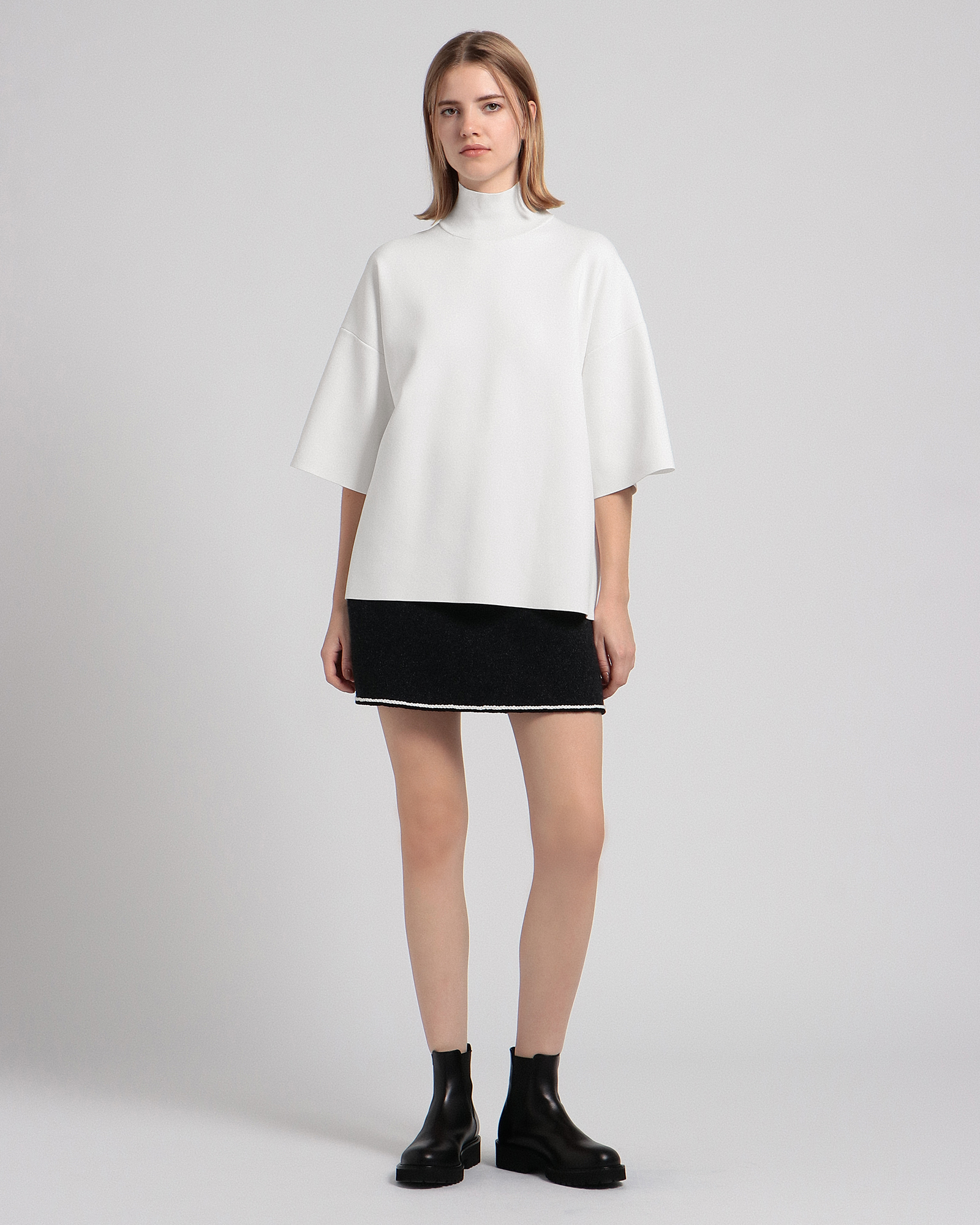 一部店舗限定 Wooster Crepe Knit SS Tneck PO | WOMEN