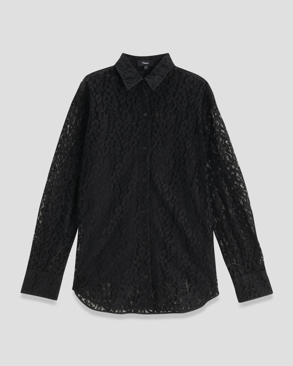 【Theory】一部店舗限定 Leo Lace BF Shirt 【Theory】一部店舗限定 Leo Lace BF Shirt
