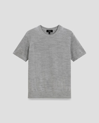 Theory - セオリー 22AW REGAL WOOL MICRO S LEENDA ニット Theory Leenda Regal Wool Short Sleeve Knit | David Jones