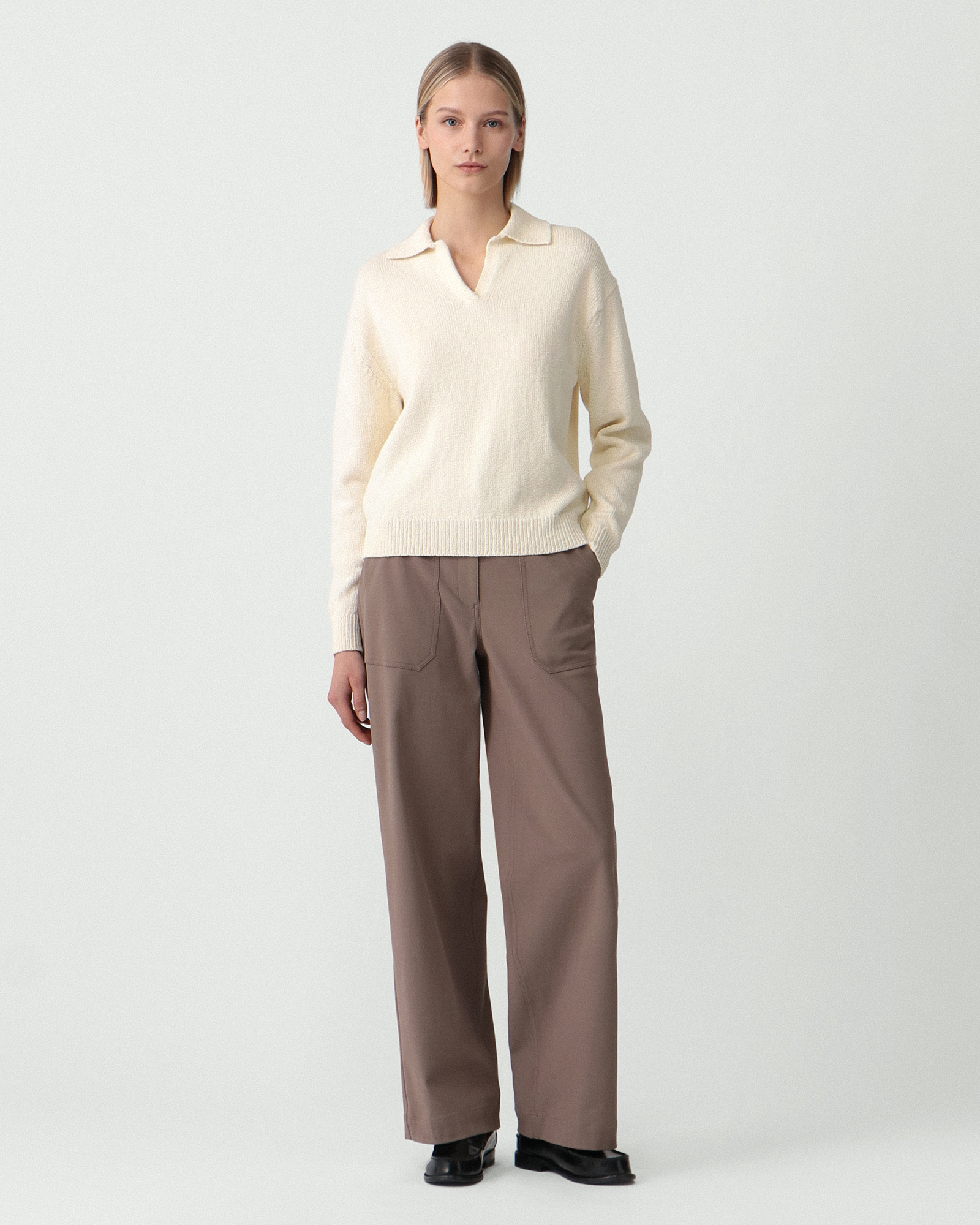 一部限定カラー Wave Boucle Boyfriend Polo Shirt | WOMEN