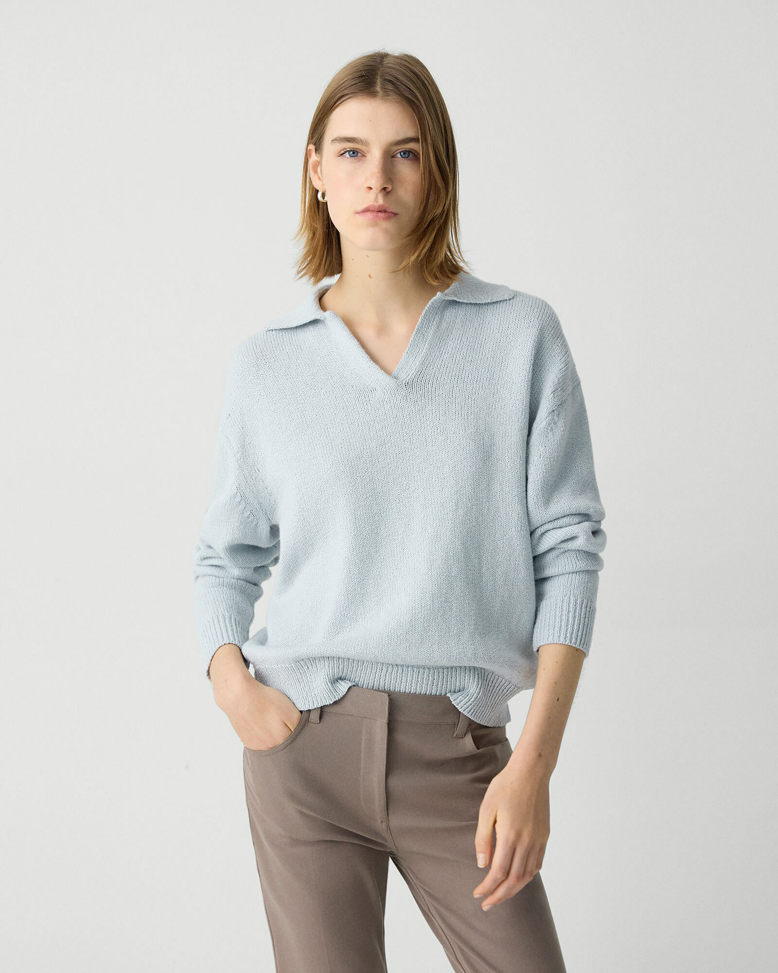 一部限定カラー Wave Boucle Boyfriend Polo Shirt | WOMEN