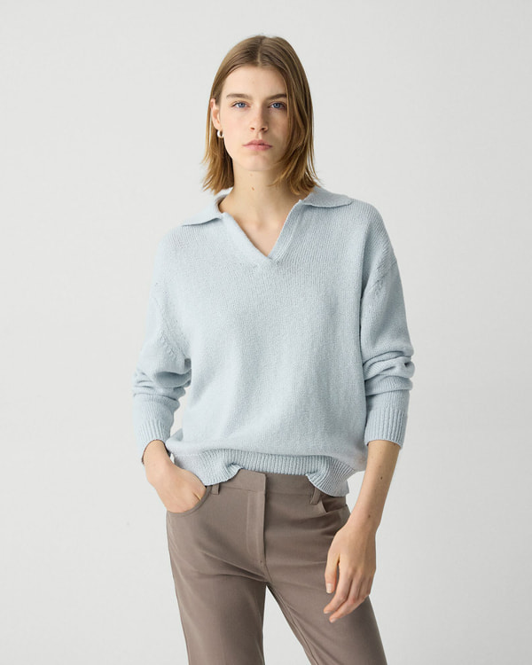 一部限定カラー Wave Boucle Boyfriend Polo Shirt | WOMEN