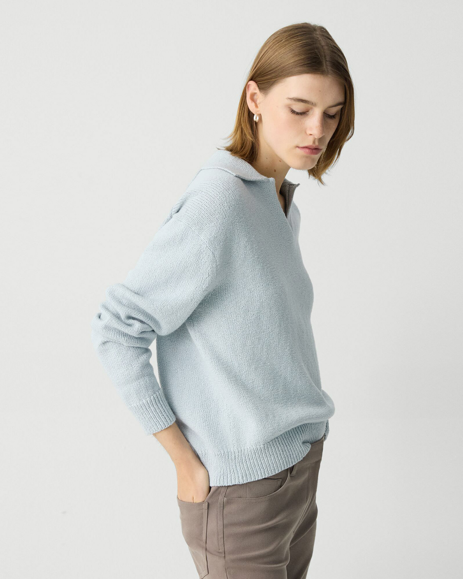 一部限定カラー Wave Boucle Boyfriend Polo Shirt | WOMEN