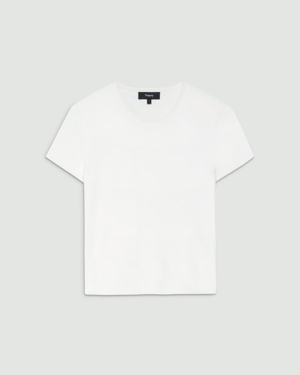 【Theory】Wooster Crepe Knit Bi Color Rib Tee 【Theory】Wooster Crepe Knit Bi Color Rib Tee