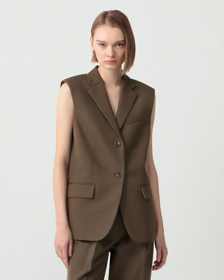 Wool Hopsack Boxy Vest | WOMEN（レディース）｜Theory 公式