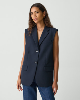 Wool Hopsack Boxy Vest | WOMEN（レディース）｜Theory 公式通販サイト