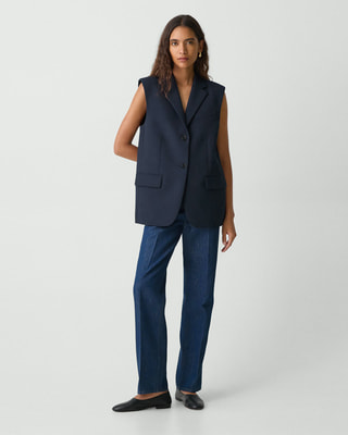 Wool Hopsack Boxy Vest | WOMEN（レディース）｜Theory 公式通販サイト