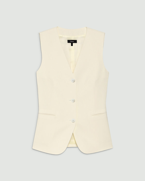 美品　theory セオリー　2way リバーシブル ダウン　ホワイト　ベージュ theory ANGELOU.R NEW LANDING 袖リブ 2way ダウンジャケット