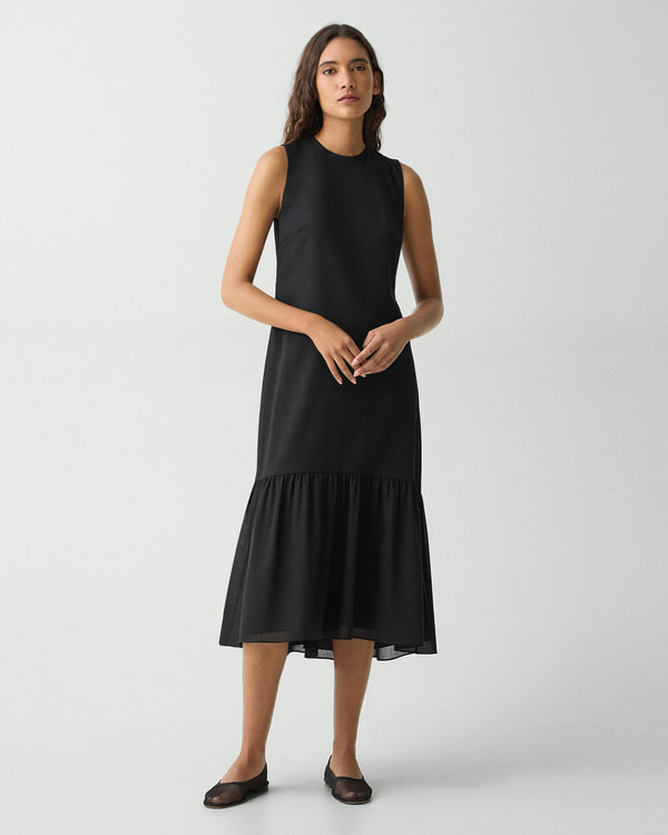 【Theory】Lightweight Wool Tiered Dress 【Theory】Lightweight Wool Tiered Dress