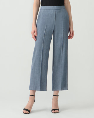 Denim Crunch Straight Pull On Pant T | WOMEN（レディース