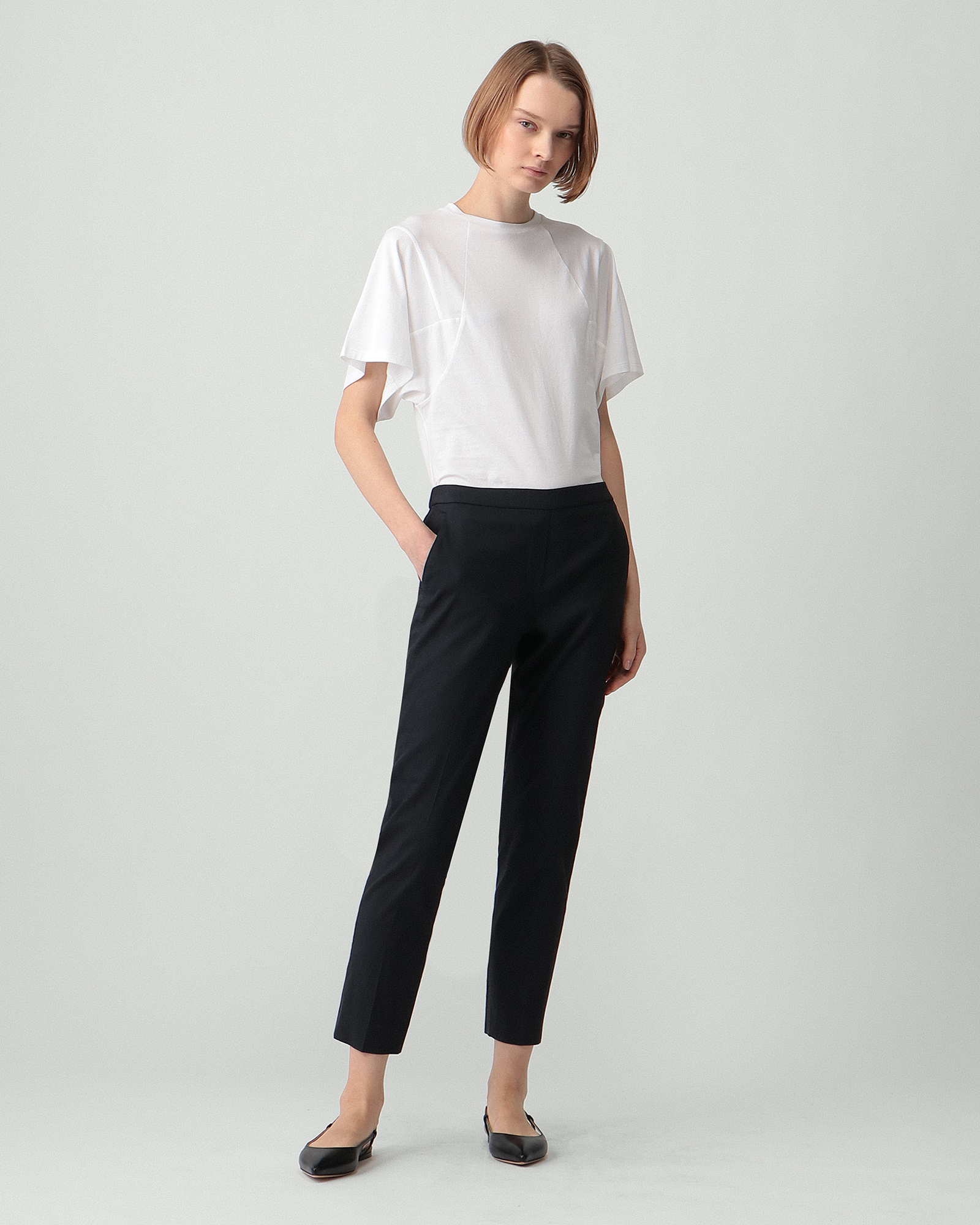 Theory Treeca Pull On Pant J ブラック サイズ2 Good Crunch Wash Treeca Pull On Pant J | WOMEN（レディース