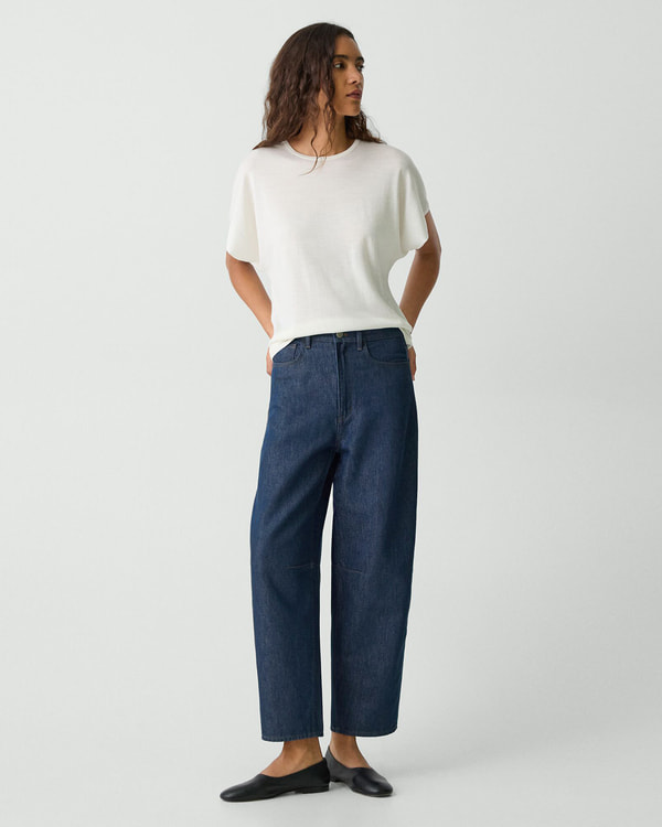 【Theory】Relaxed Denim Curved Pant D A 【Theory】Relaxed Denim Curved Pant D A