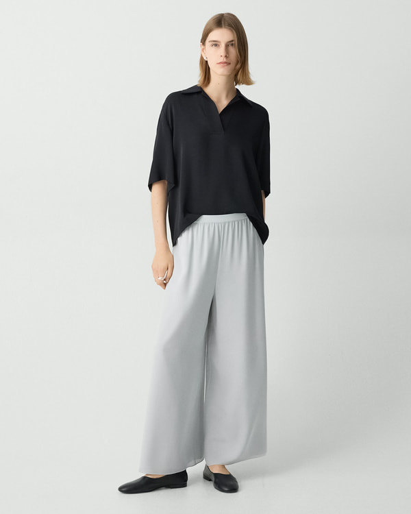 【Theory】一部店舗限定 Silk Combo Aline Pant 【Theory】一部店舗限定 Silk Combo Aline Pant