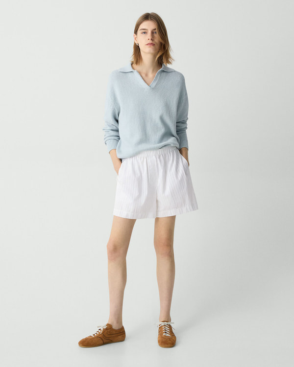 【Theory】Linear Cotton Boxer Short Pant 【Theory】Linear Cotton Boxer Short Pant
