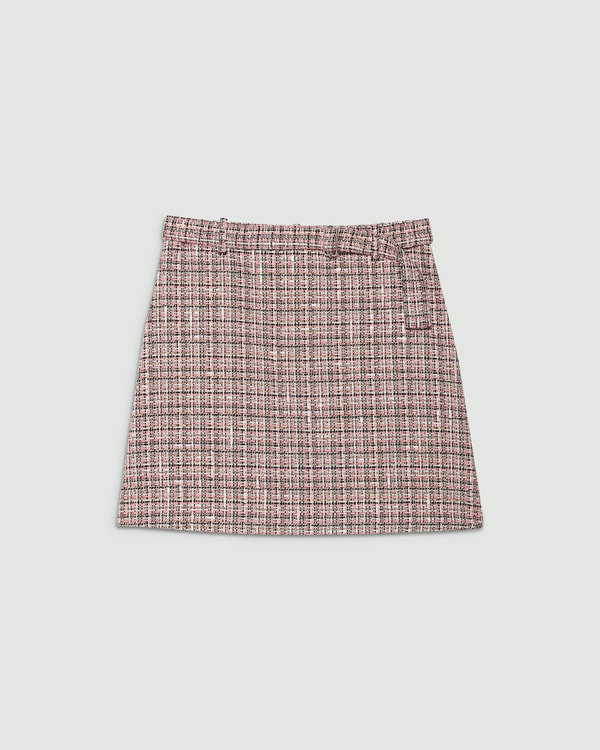 【Theory】Multicolor Tweed Belted Mini Skirt 【Theory】Multicolor Tweed Belted Mini Skirt