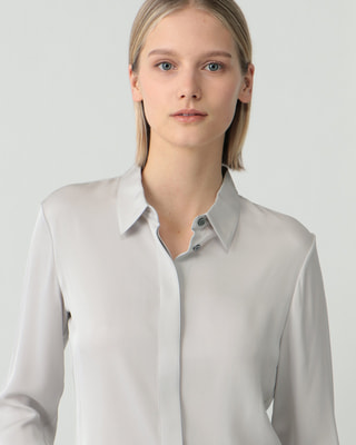 Modern Georgette Fitted Shirt | WOMEN（レディース）｜Theory