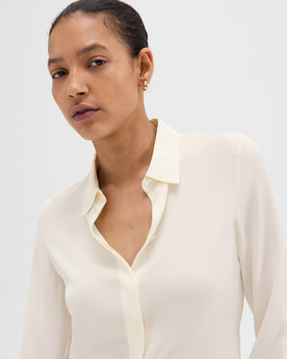 Modern Georgette Fitted Shirt | WOMEN（レディース）｜Theory