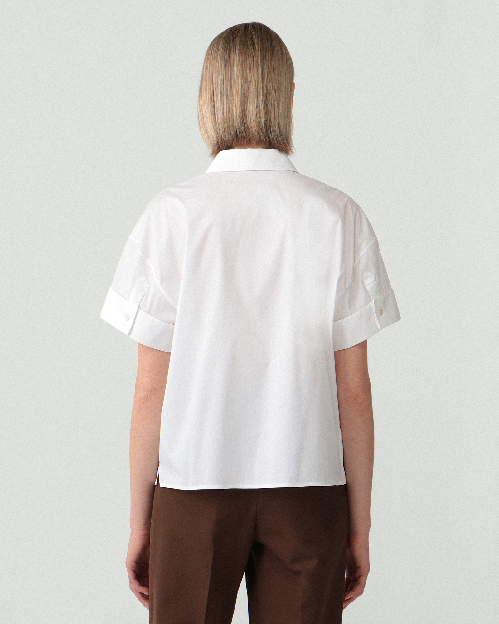 Cotton Shirting Short Sleeve Cuff Shirt | WOMEN（レディース