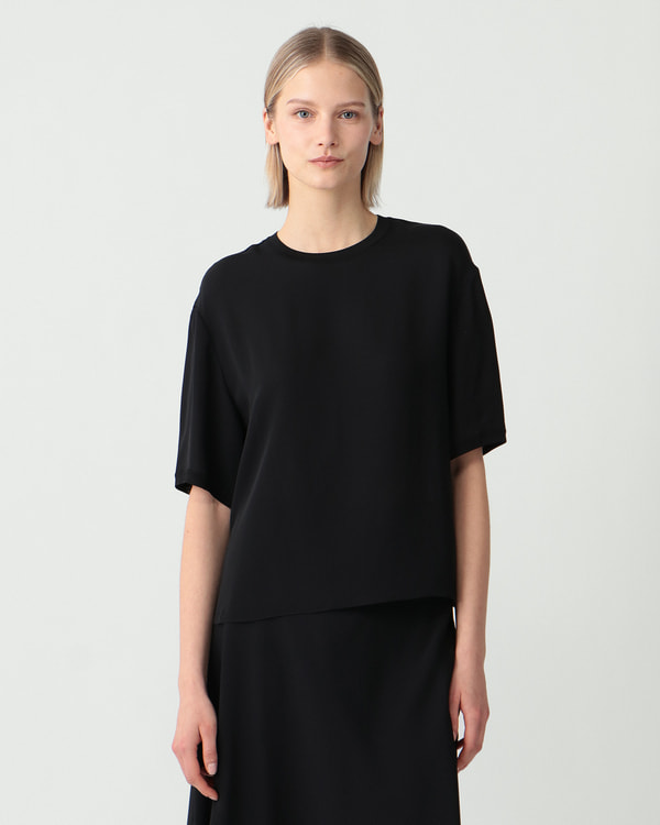 【Theory】Silk Combo Boxy Tee C 【Theory】Silk Combo Boxy Tee C