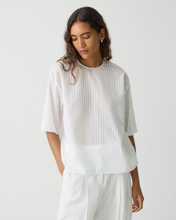 【Theory】Linear Cotton Boxy Tee 【Theory】Linear Cotton Boxy Tee