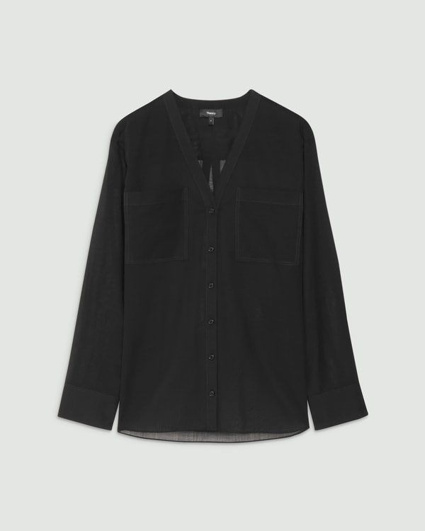 【Theory】Lightweight Wool Pocket Shirt 【Theory】Lightweight Wool Pocket Shirt
