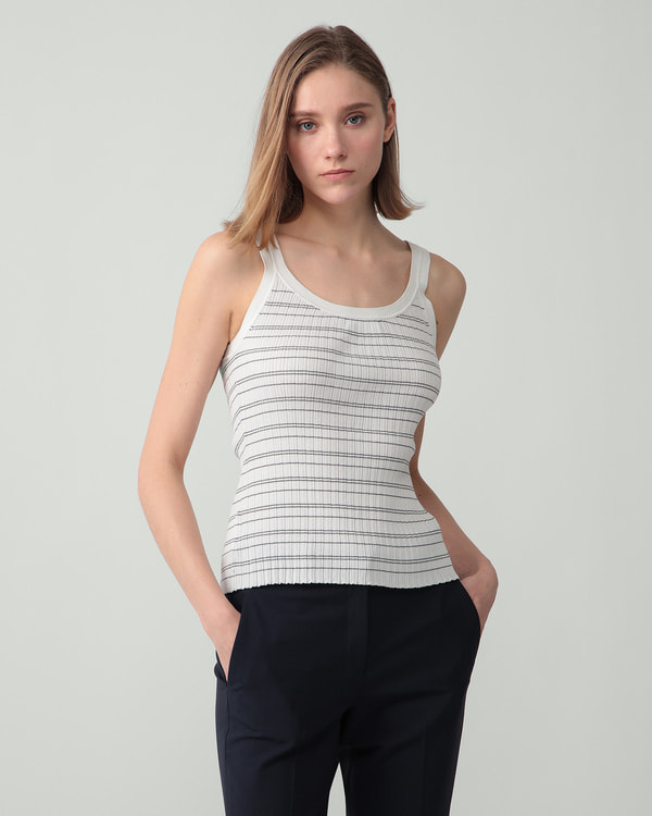 【Theory】Bleecker Cotton Striped Tank 【Theory】Bleecker Cotton Striped Tank