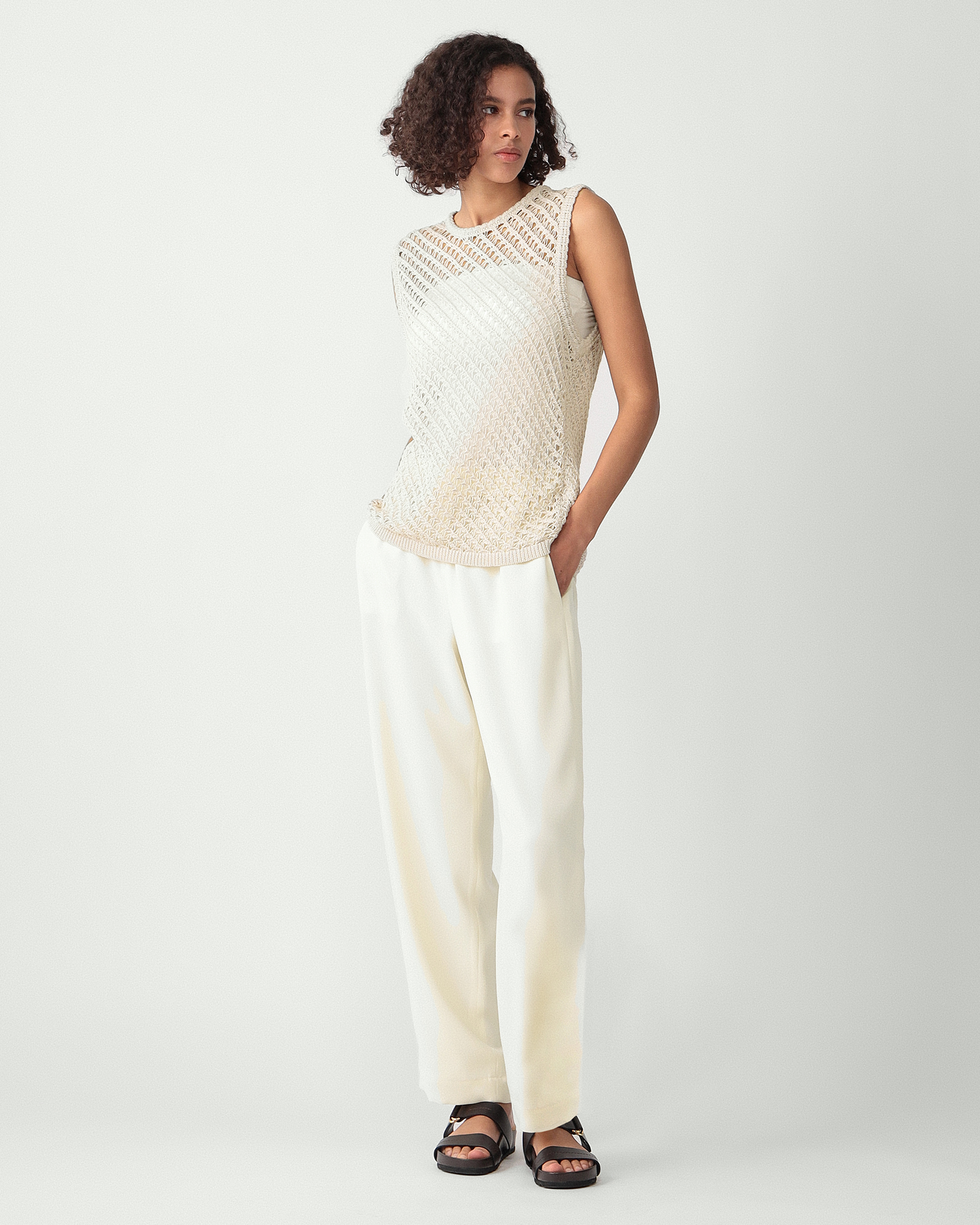 Sheen Cotton Open Stitch Tank S | WOMEN（レディース