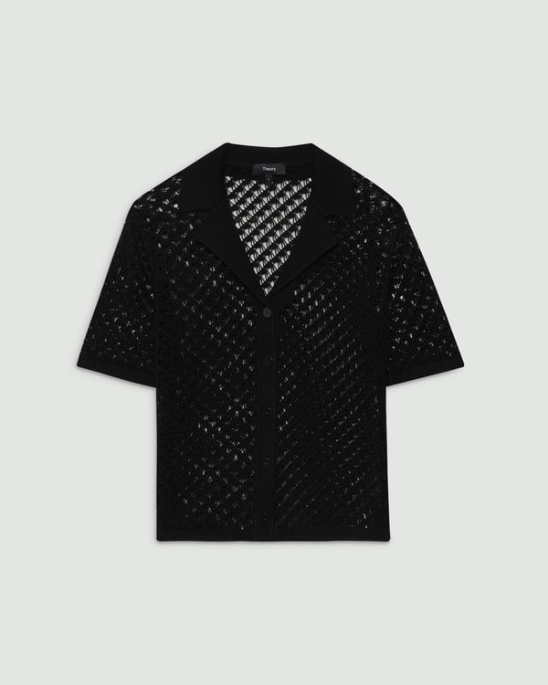 【Theory】Sheen Cotton Camp Collar Shirt S 【Theory】Sheen Cotton Camp Collar Shirt S