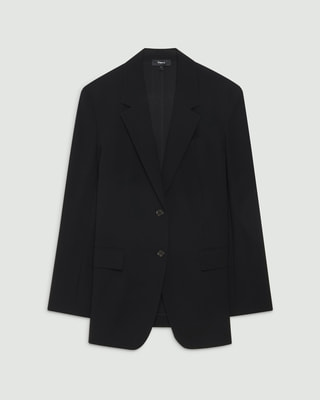 Satin Crepe Straight Blazer | WOMEN（レディース）｜Theory 公式通販