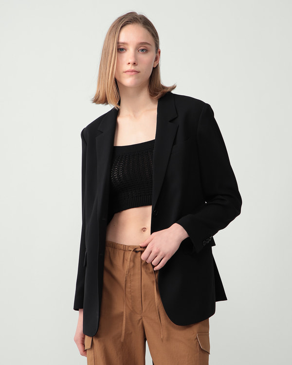 【Theory】Satin Crepe Straight Blazer 【Theory】Satin Crepe Straight Blazer