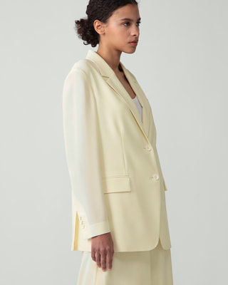Satin Crepe Straight Blazer | WOMEN（レディース）｜Theory 公式通販