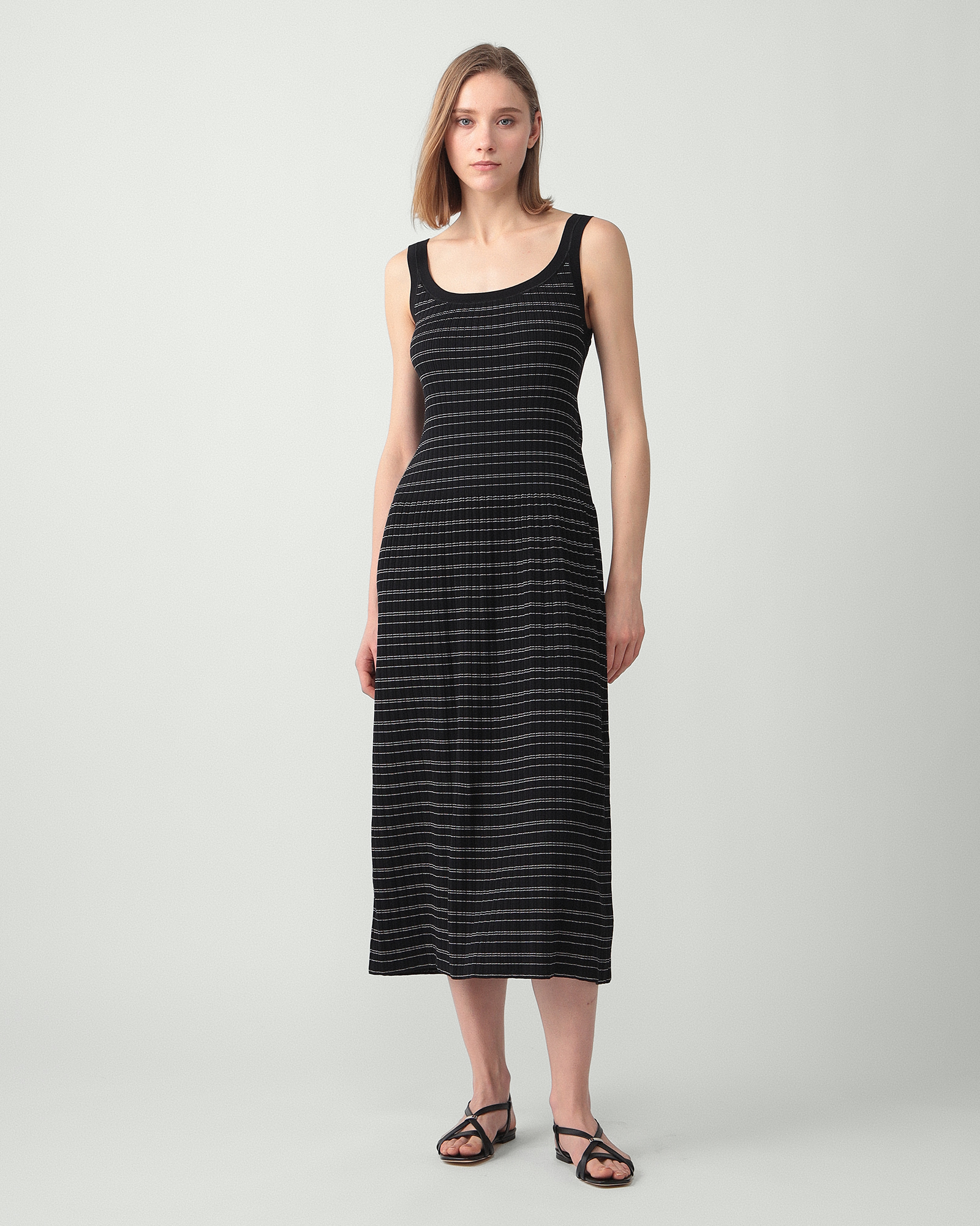 一部店舗限定 Bleecker Cotton Striped Flare Dress | WOMEN