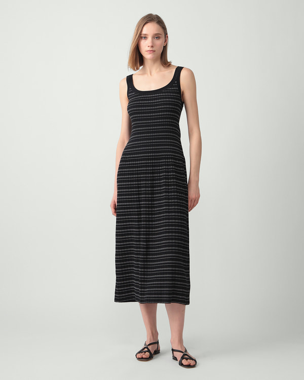 【Theory】一部店舗限定 Bleecker Cotton Striped Flare Dress 【Theory】一部店舗限定 Bleecker Cotton Striped Flare Dress