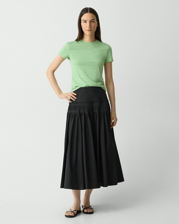 セオリー　スカート セオリー Theory スカート BASE SATIN FLUID MAXI SK （ネイビー