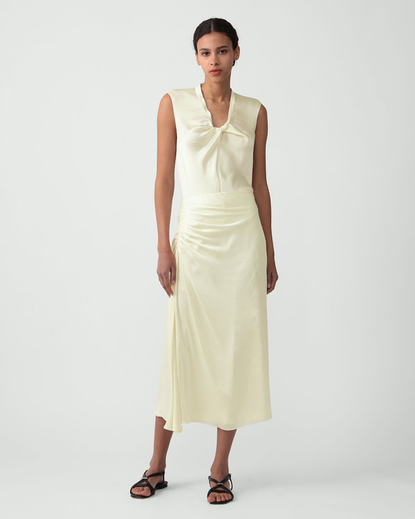 【Theory】一部限定カラー Crushed Satin R Side Ruched Skirt 【Theory】一部限定カラー Crushed Satin R Side Ruched Skirt