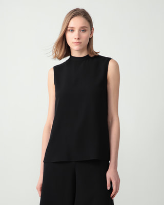 発売予定》 Satin Crepe Stand Collar Top | WOMEN（レディース