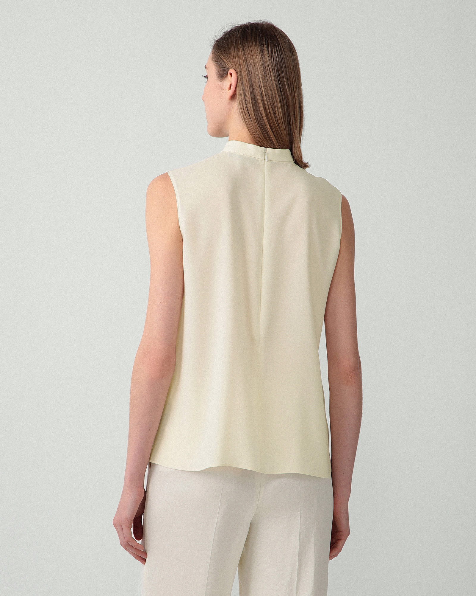 発売予定》 Satin Crepe Stand Collar Top | WOMEN（レディース
