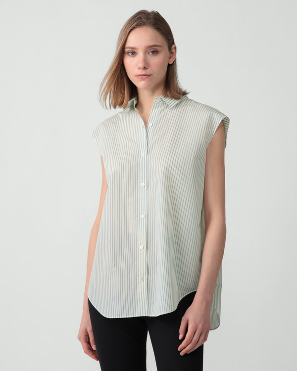 【Theory】New Double Stripe Boyfriend Shirt 【Theory】New Double Stripe Boyfriend Shirt