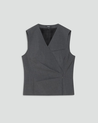 一部限定カラー Traceable Wool Wrap Vest | WOMEN（レディース