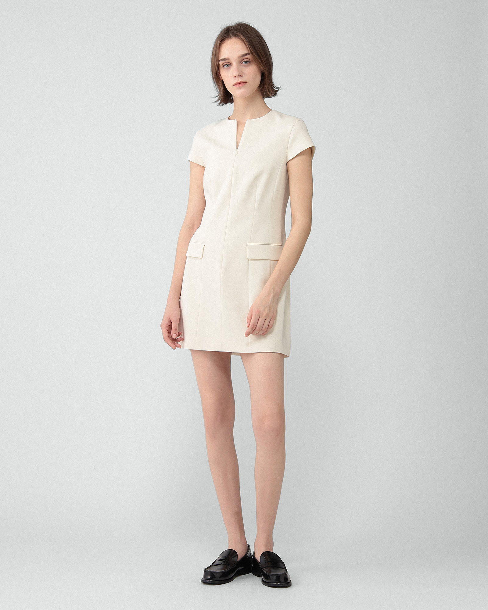 発売予定》 一部店舗限定 Admiral Crepe Zip Up Mini Dress