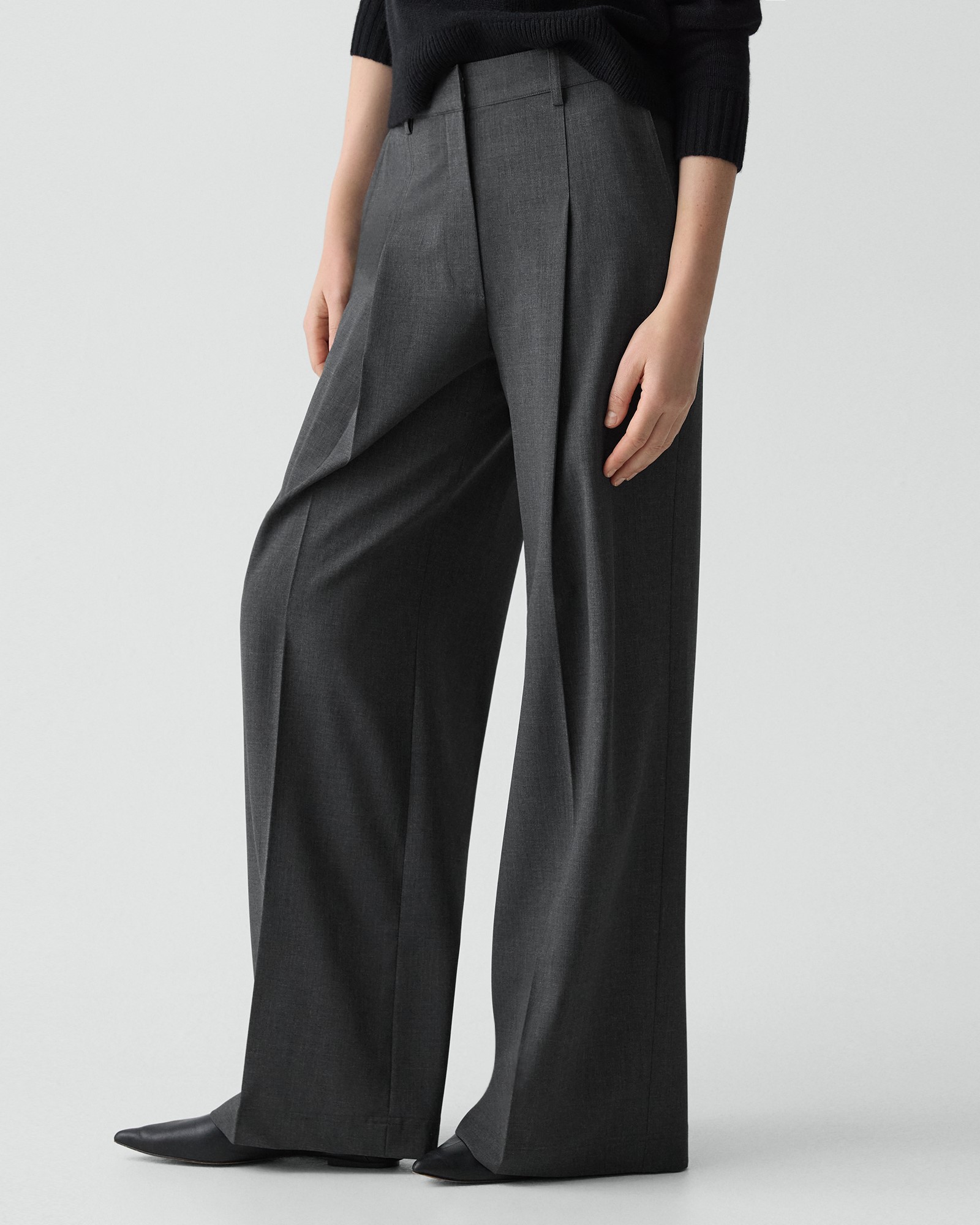 Traceable Wool Pleated Trouser | WOMEN（レディース）｜Theory 公式