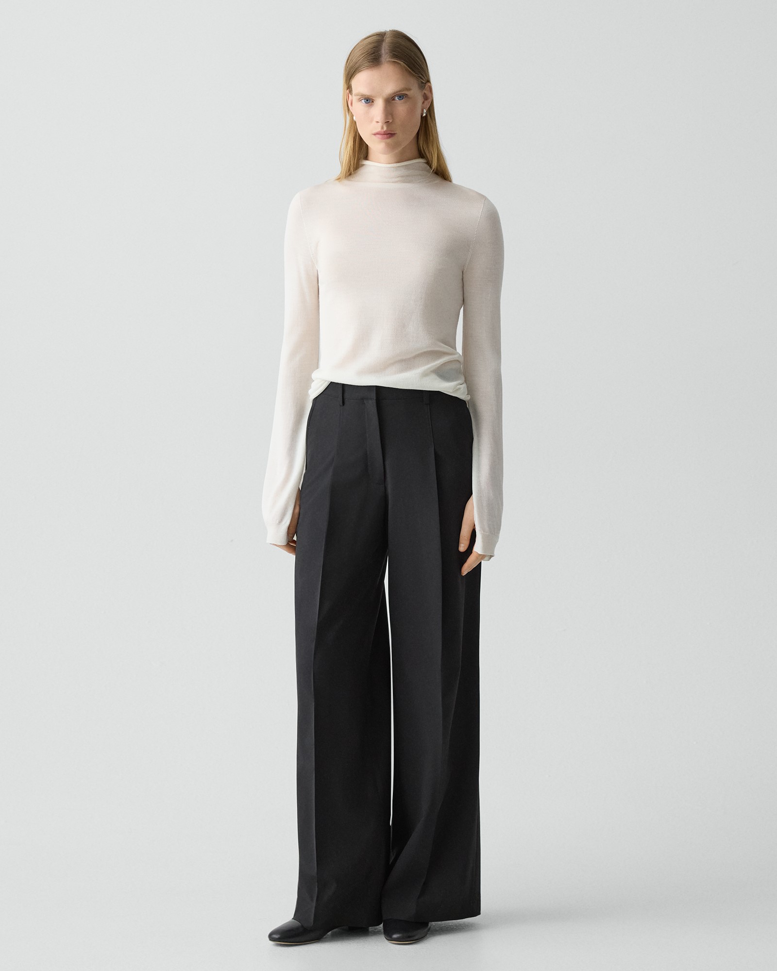 Traceable Wool Pleated Trouser | WOMEN（レディース）｜Theory 公式